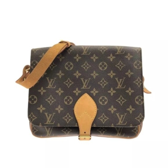 100% Authentic LOUIS VUITTON Cartouchiere GM Brown Monogram Shoulder Bag - Picture 1 of 12